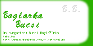 boglarka bucsi business card